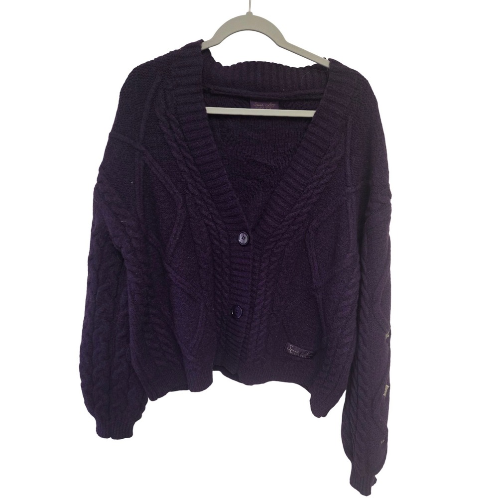 Taylor Swift Speak Now Taylor's‎ Veraon Purple Embroidered Cardigan XL 2XL